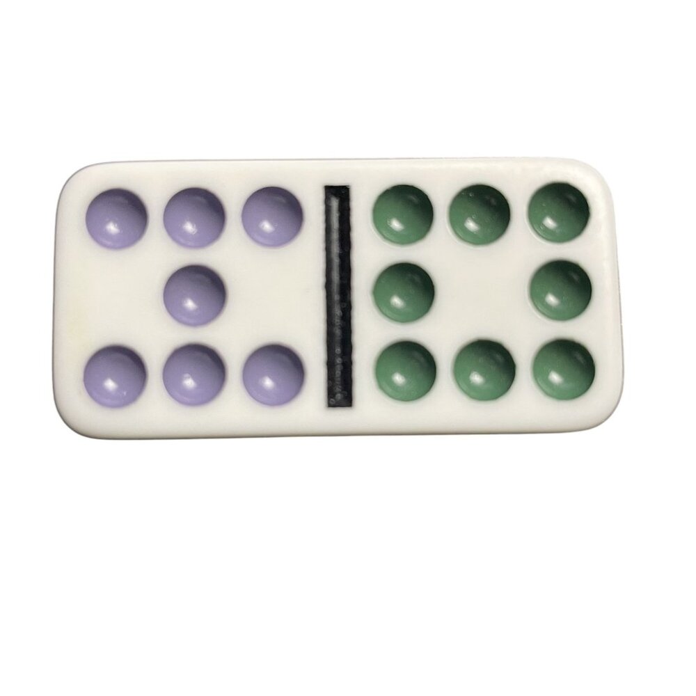 Double Twelve Dominoes Replacement Tile 7 8  Color Dot mq